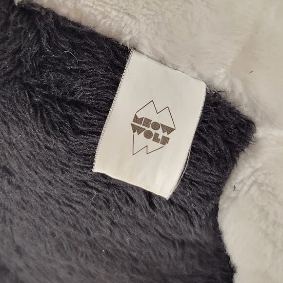 Meow Wolf Plush Cat Dog Hybrid Black White 11" Lil Oak 2020 Rare Stuffed Animal - Picture 15 of 16